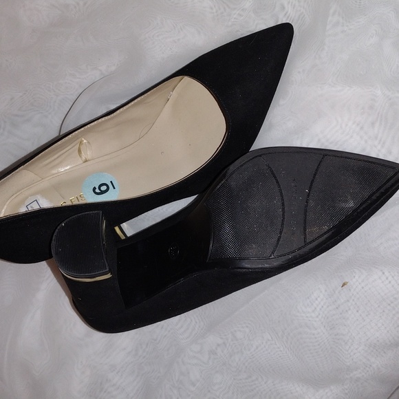 Marc Fisher black suede block heels - Picture 7 of 10